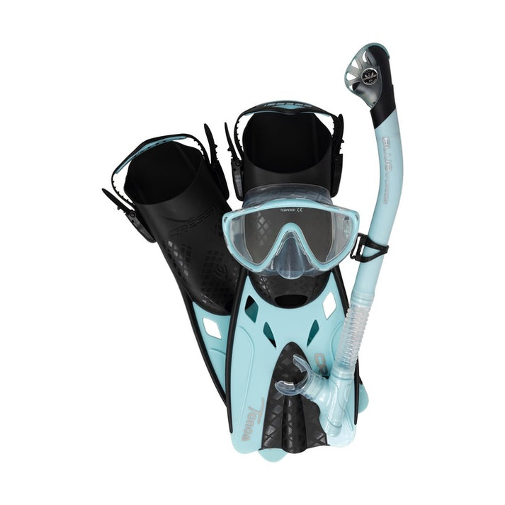 Cressi Tino Adventure Mask, Snorkel, Fin Set