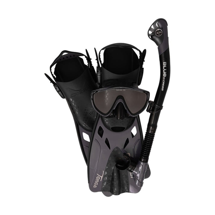Cressi Tino Adventure Mask, Snorkel, Fin Set