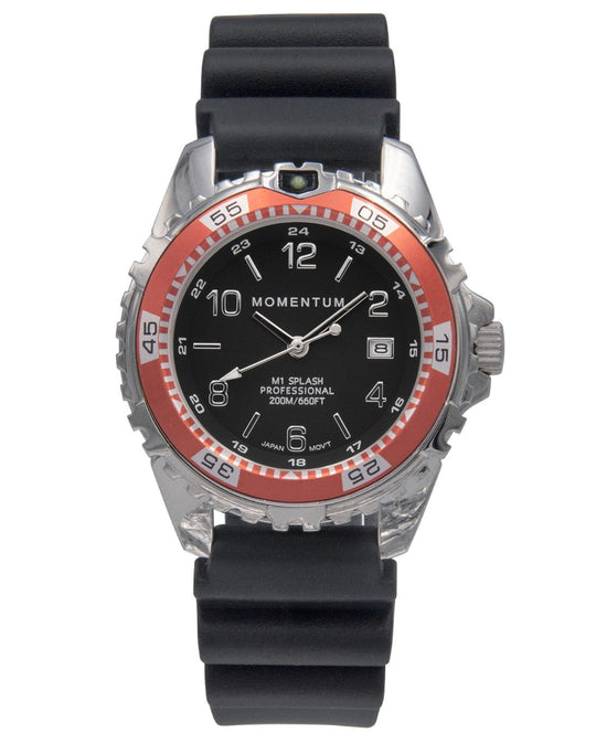 Momentum M1 Splash 38mm Oversized Ladies Dive Watch with Rubber Dive Strap