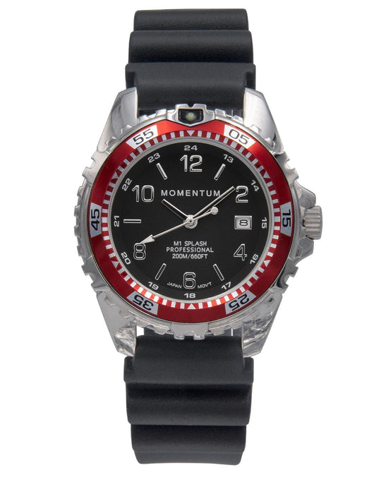 Momentum M1 Splash 38mm Oversized Ladies Dive Watch with Rubber Dive Strap