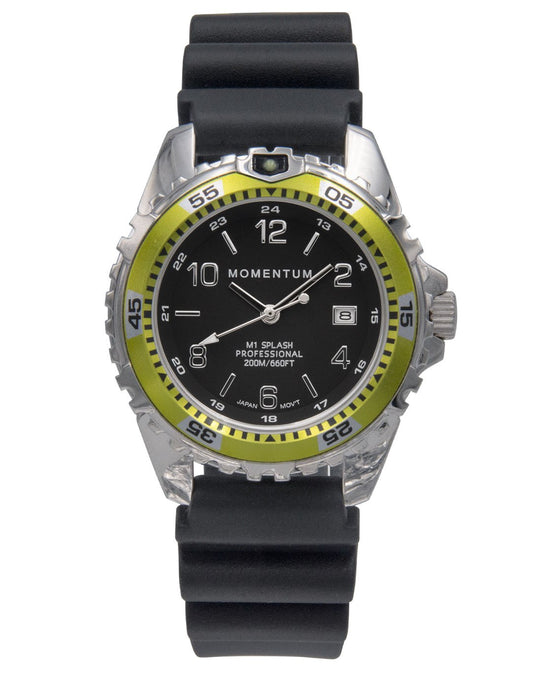 Momentum M1 Splash 38mm Oversized Ladies Dive Watch with Rubber Dive Strap