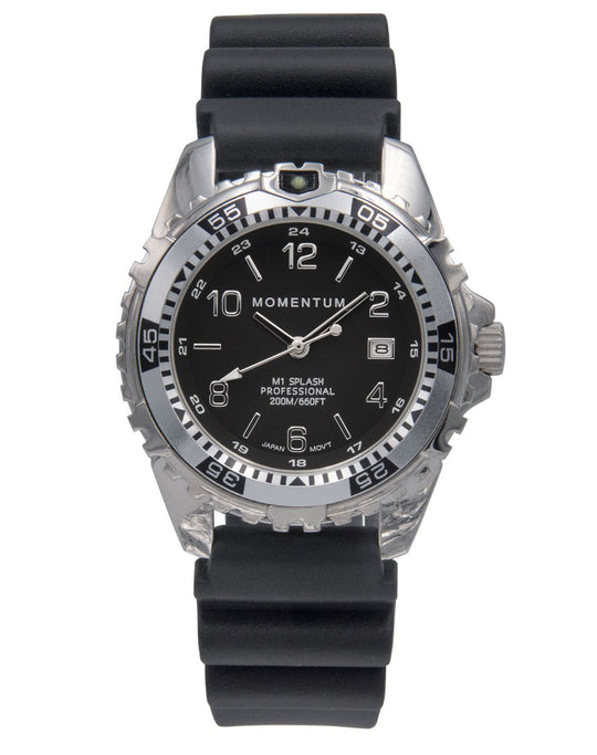 Momentum M1 Splash 38mm Oversized Ladies Dive Watch with Rubber Dive Strap