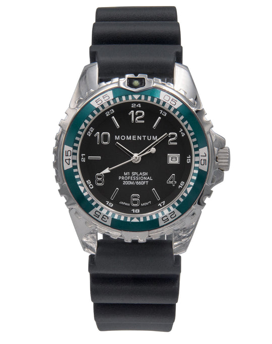 Momentum M1 Splash 38mm Oversized Ladies Dive Watch with Rubber Dive Strap