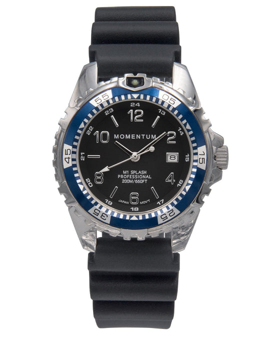 Momentum M1 Splash 38mm Oversized Ladies Dive Watch with Rubber Dive Strap