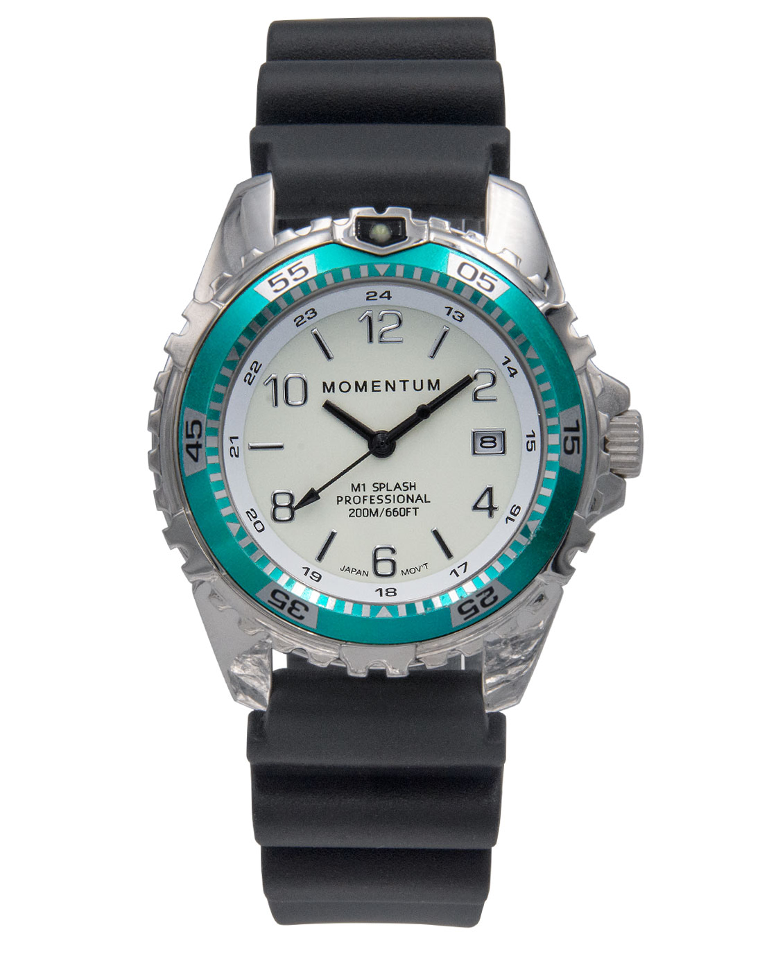 Momentum M1 Splash 38mm Oversized Ladies Dive Watch with Rubber Dive Strap