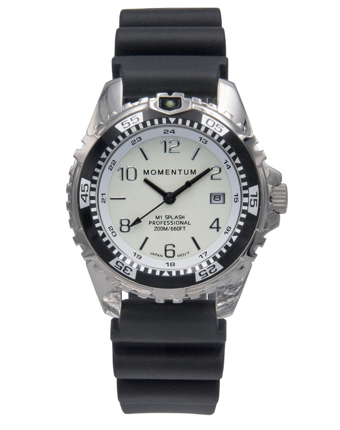 Momentum M1 Splash 38mm Oversized Ladies Dive Watch with Rubber Dive Strap