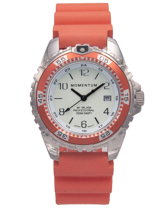 Momentum M1 Splash 38mm Oversized Ladies Dive Watch with Rubber Dive Strap