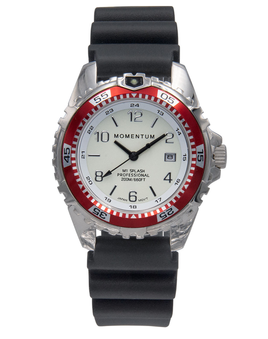 Momentum M1 Splash 38mm Oversized Ladies Dive Watch with Rubber Dive Strap