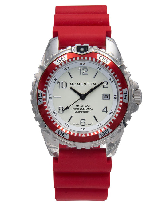 Momentum M1 Splash 38mm Oversized Ladies Dive Watch with Rubber Dive Strap