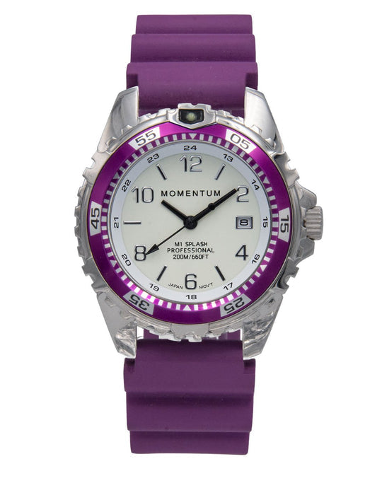 Momentum M1 Splash 38mm Oversized Ladies Dive Watch with Rubber Dive Strap