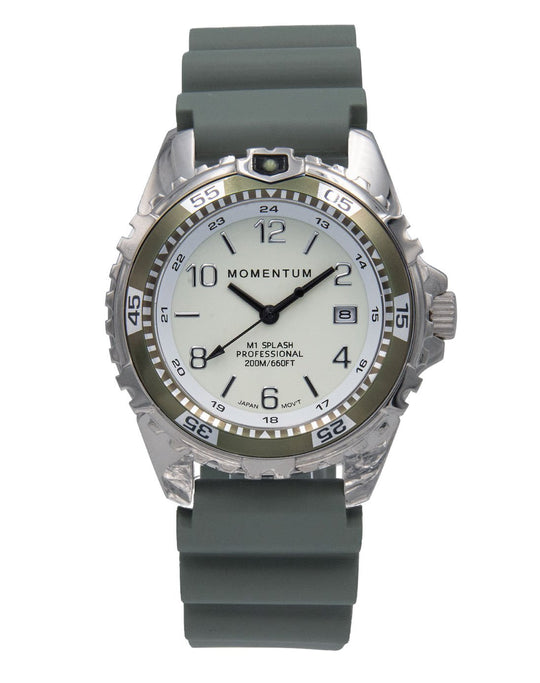 Momentum M1 Splash 38mm Oversized Ladies Dive Watch with Rubber Dive Strap