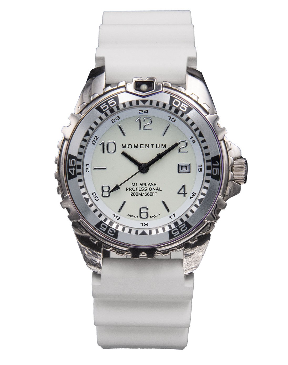 Momentum M1 Splash 38mm Oversized Ladies Dive Watch with Rubber Dive Strap