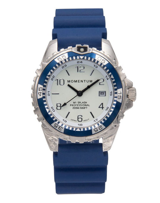 Momentum M1 Splash 38mm Oversized Ladies Dive Watch with Rubber Dive Strap