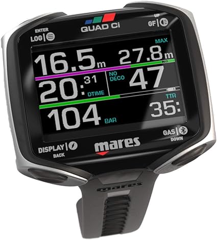 Mares Quad Ci Air SCUBA Wrist Computer Large Color Display