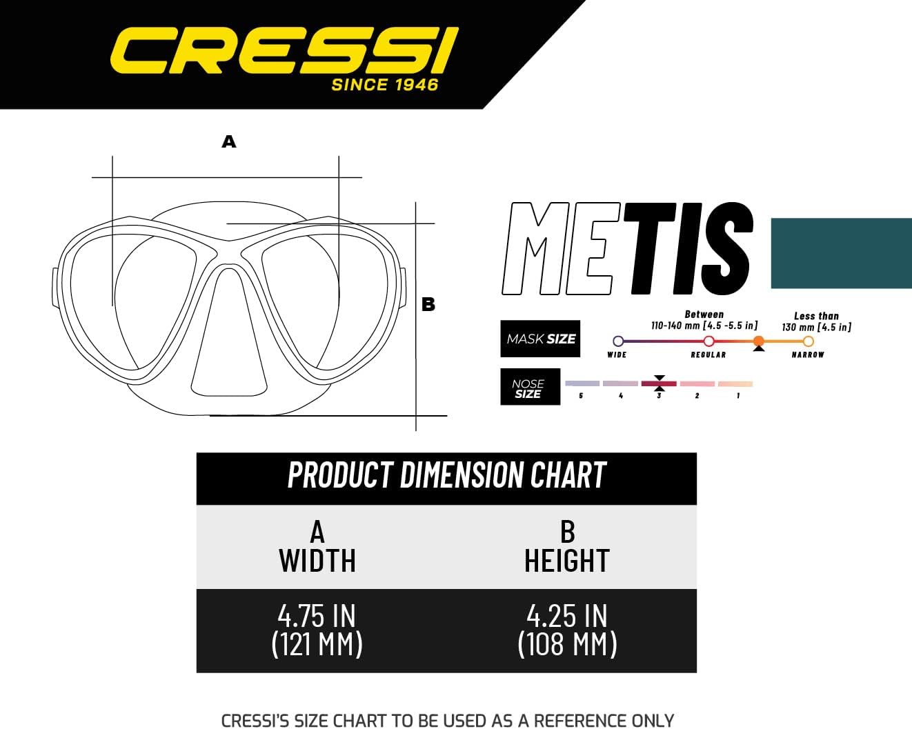 Cressi Metis w/ Anti-Fog Lens Mask