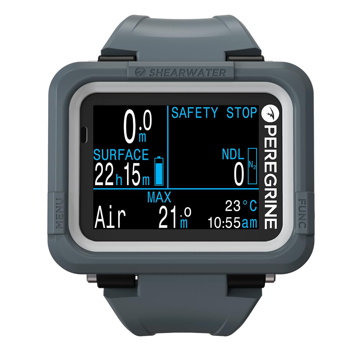 Shearwater PEREGRINE Adventures Edition Dive Computer - Air, Nitrox, 3 Gas