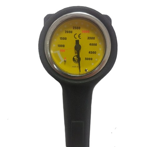 Poseidon Cirrus Pressure Gauge with Hose PSI Scuba Diving Gauge