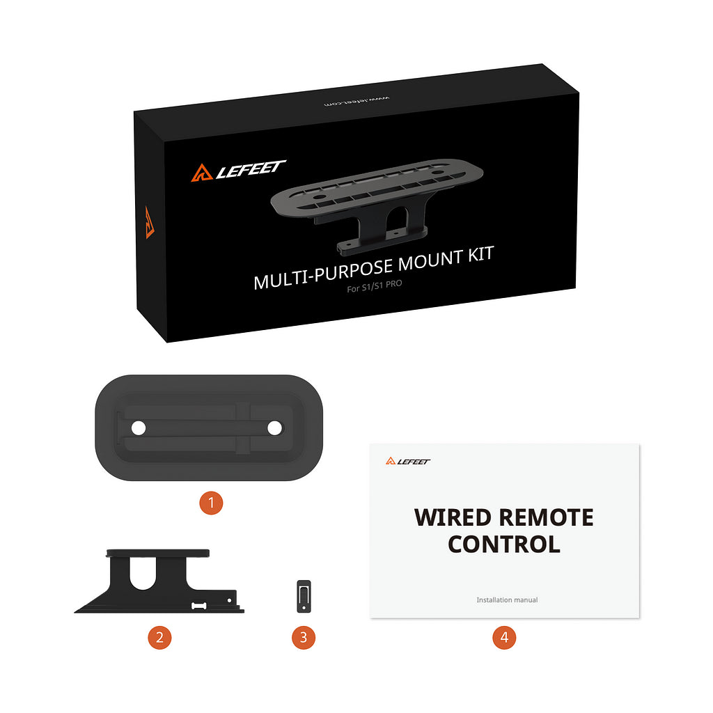 LEFEET Rail Kit for Mounting on Watercraft/SUP for S1/S1 Pro