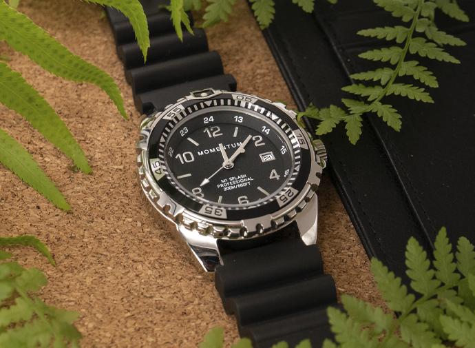 Momentum M1 Splash 38mm Oversized Ladies Dive Watch with Rubber Dive Strap