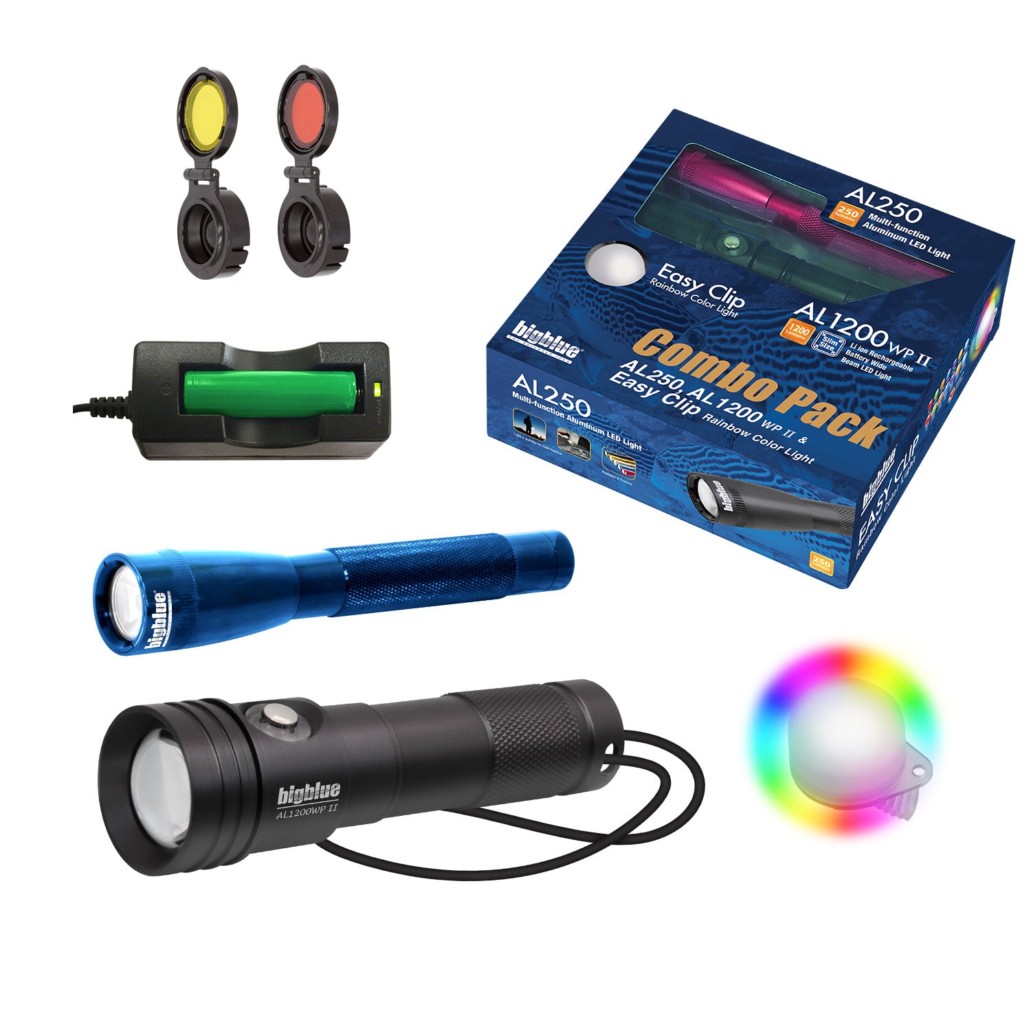 BigBlue Combo Pack AL250 & AL1300WP & Easy Clip Rainbow