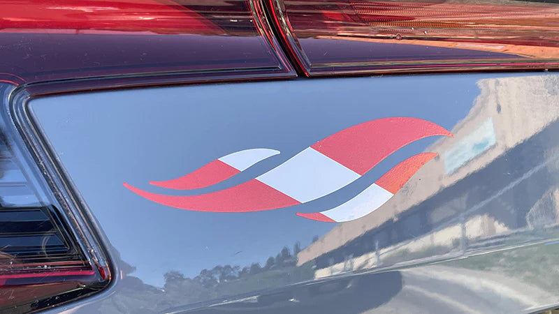 DUI Dive Flag Wave Window Sticker - Die Cut Vinyl