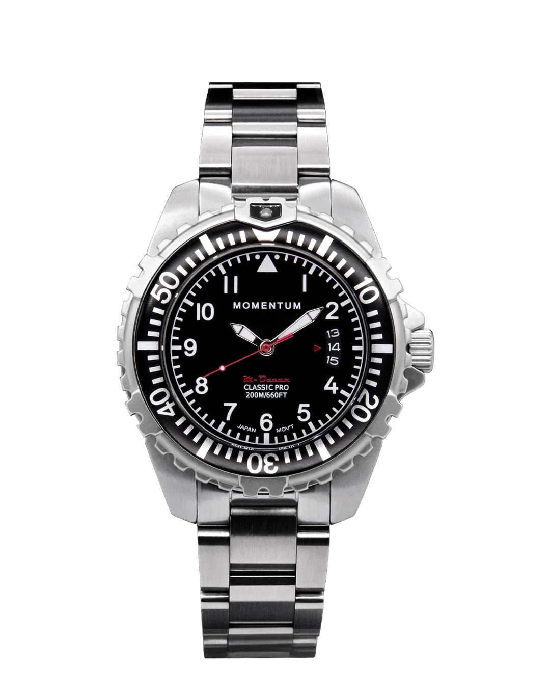 Momentum M-Ocean Men's Dive Watch with Diver Strap OR Steel Bracelet