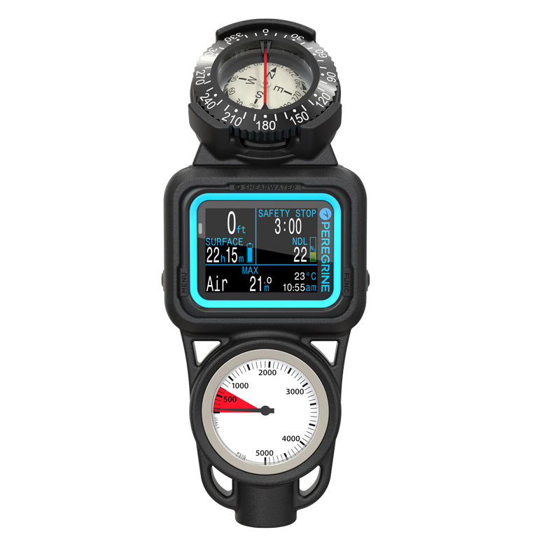 Shearwater Peregrine Console, NH Compass, PSI SPG w/ Hose