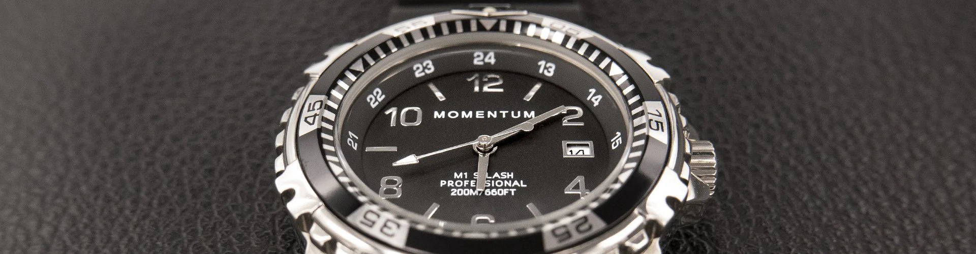Momentum M1 Splash 38mm Oversized Ladies Dive Watch with Rubber Dive Strap