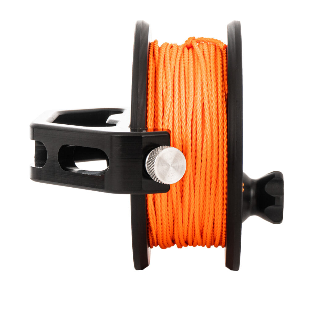 Dive Rite Azimuth Series Reels 200 ft or 400 ft - Orange or White Line