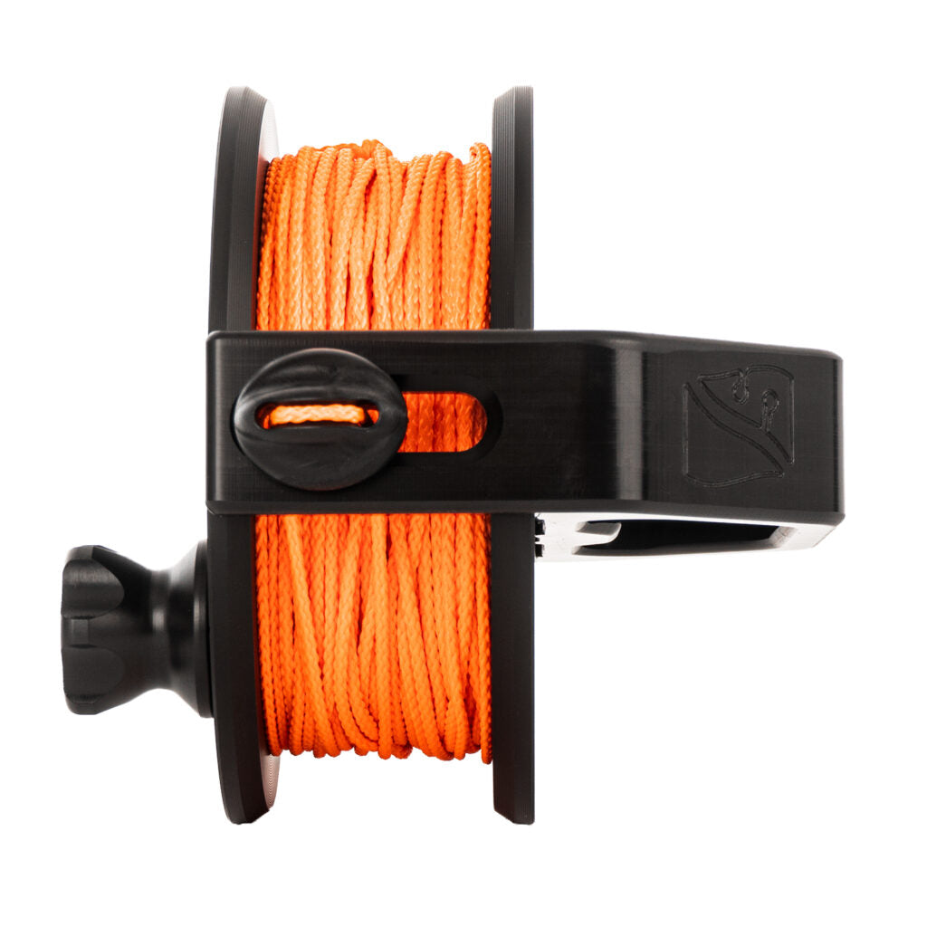 Dive Rite Azimuth Series Reels 200 ft or 400 ft - Orange or White Line