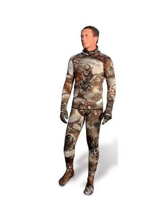 OMER 3mm Mens Camo 3D Compressed Freediving Wetsuit Pieces