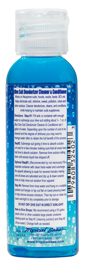 Tropical Seas Blue 3-N-1 Dive Suit Deodorizer Cleaner & Conditioner 8.45oz