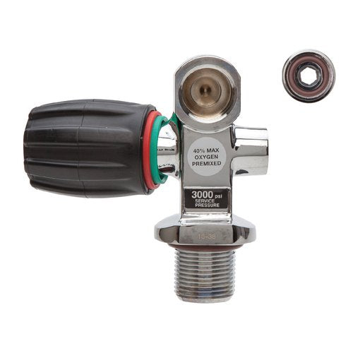 XS Scuba Pro Valve Yoke outlet with Spin-out DIN Insert