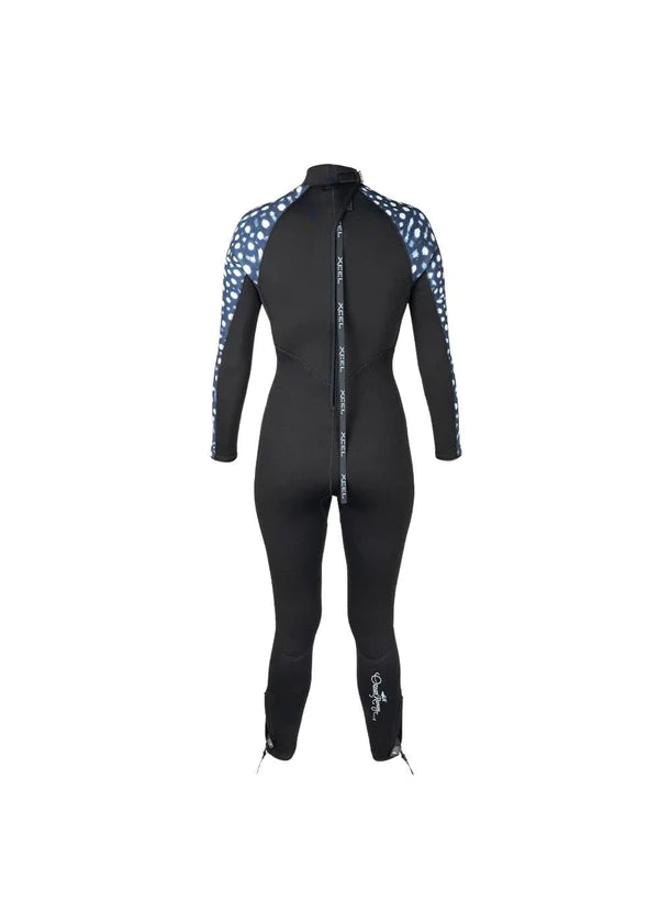 XCEL 7/6mm Women's Hydroflex Full Wetsuit for Scuba Diving Whale Shark Design