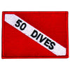 Innovative Scuba Embroidered 100 Dives and 50 Dives Patches
