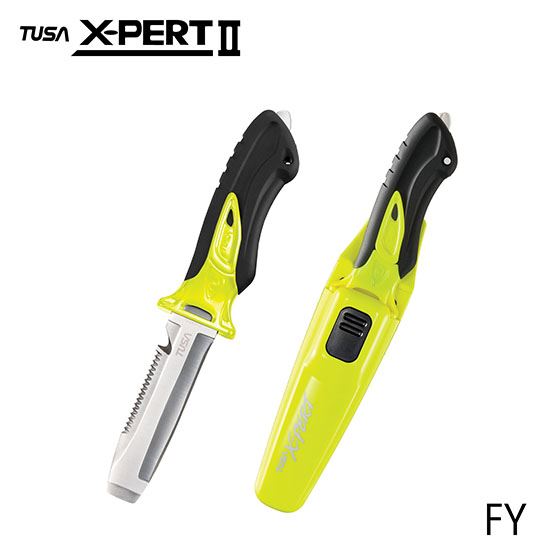 Tusa Imprex X-Pert II Scuba Diving Blunt Point Knife with Sheath and Leg Straps