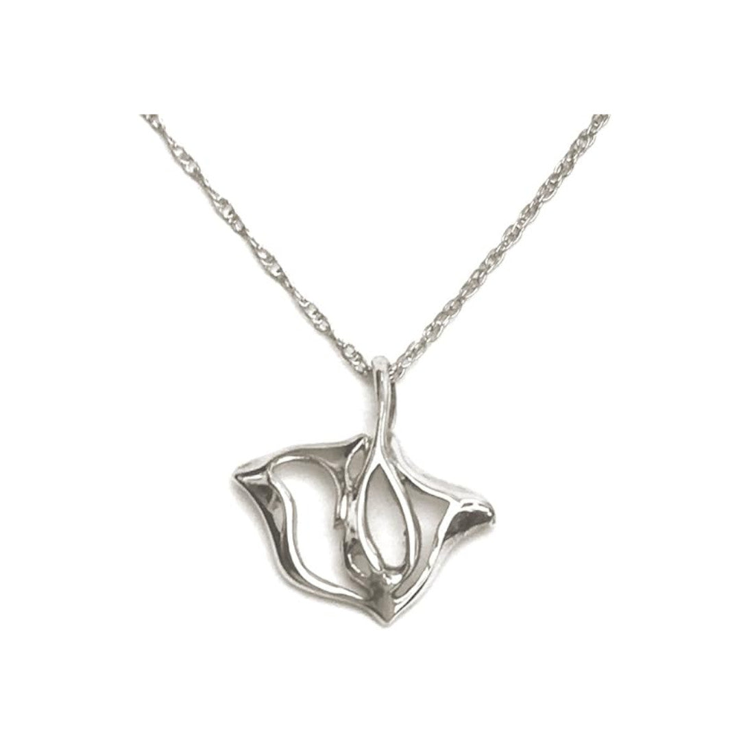 Big Blue Aquatic Mini Silver Pendant on 18