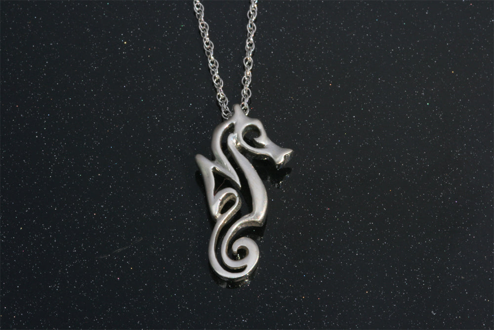 Big Blue Aquatic Mini Silver Pendant on 18