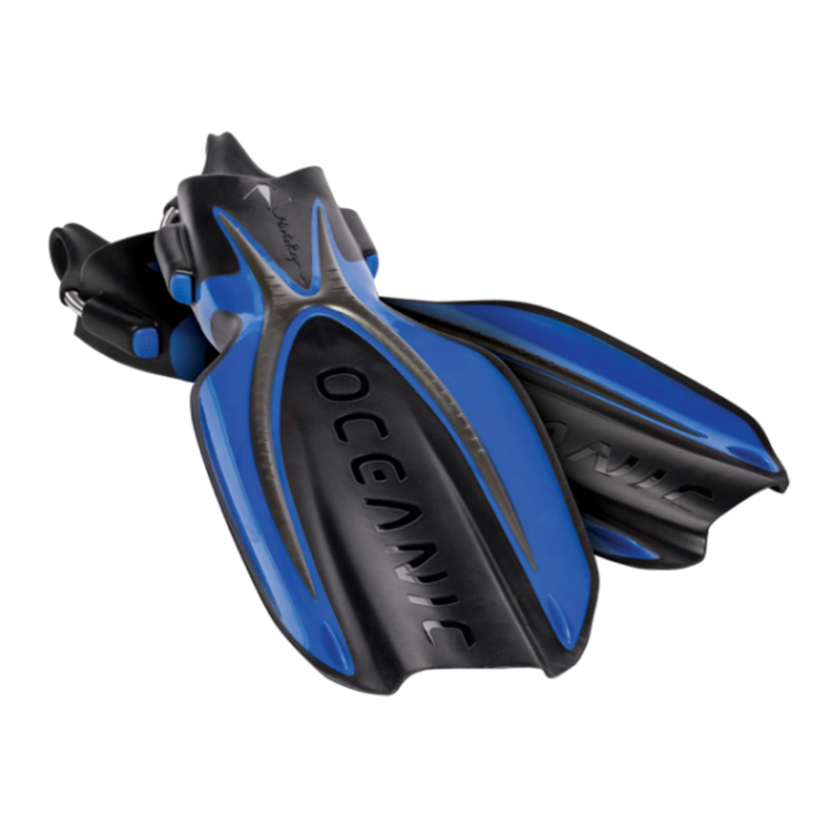 Oceanic Manta Ray Open Heel Scuba Diving Fins with Spring Straps