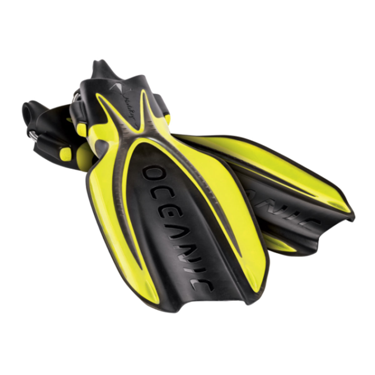 Oceanic Manta Ray Open Heel Scuba Diving Fins with Spring Straps