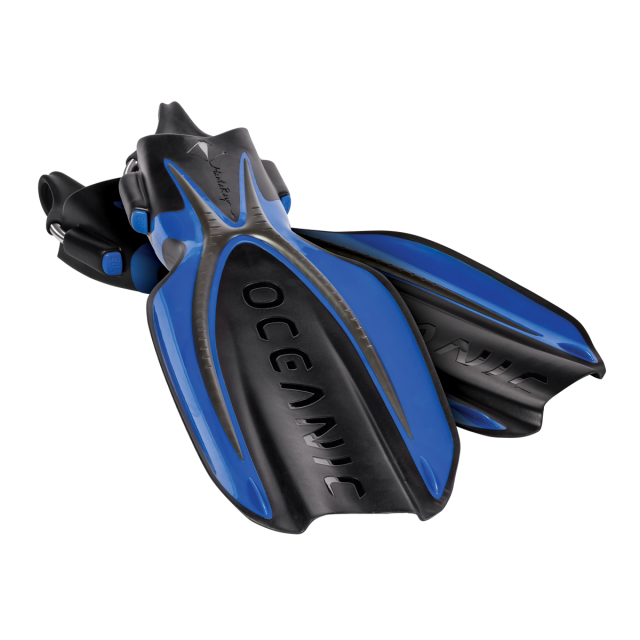 Oceanic Manta Ray Open Heel Scuba Diving Fins with Spring Straps