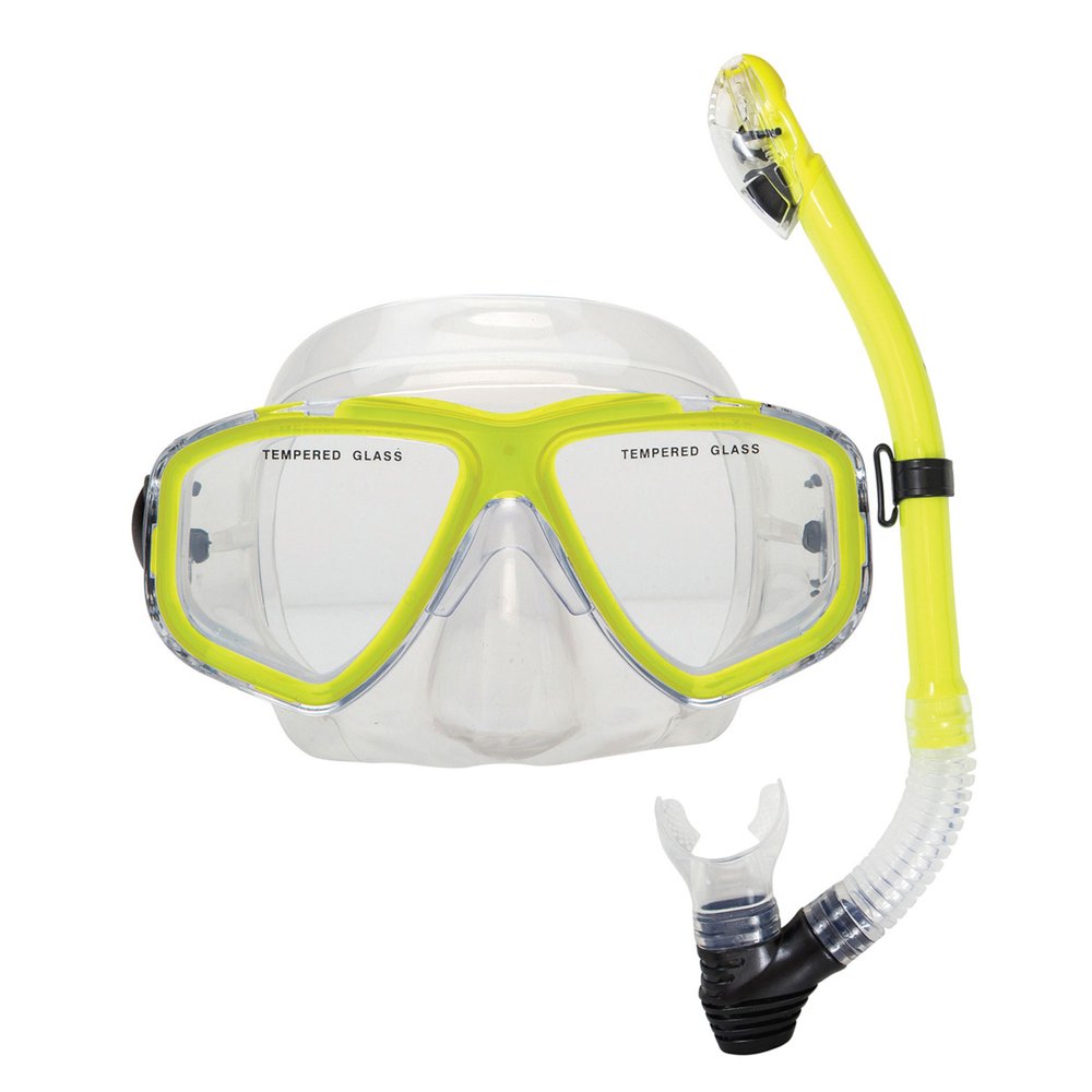 Oceanways Caribbean Mask Snorkel Combo Snorkeling Set