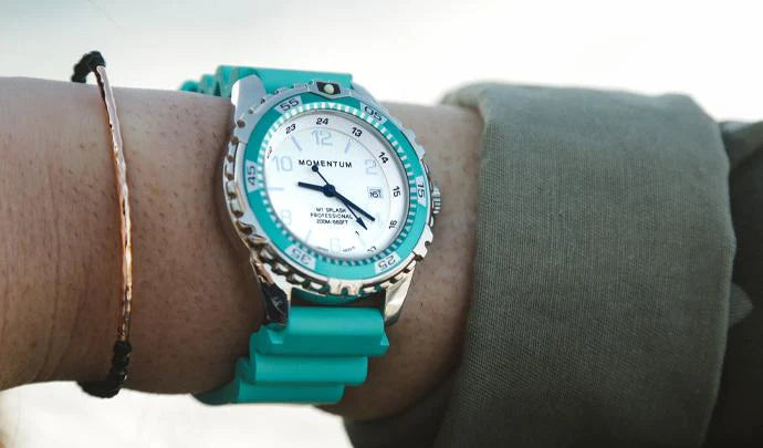 Momentum M1 Splash 38mm Oversized Ladies Dive Watch with Rubber Dive Strap