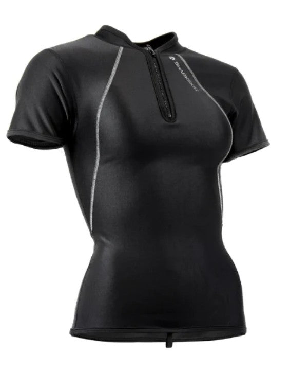 Sharkskin Womens Chillproof 2025 Short Sleeve Chest Zip Top