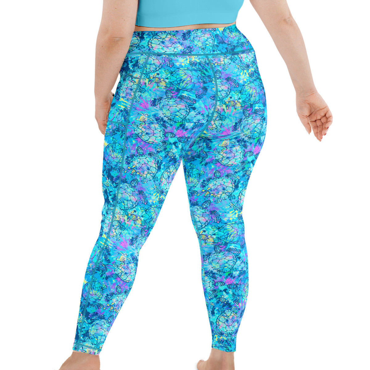 Spacefish Army Womens Turtle Tie Dye Leggings