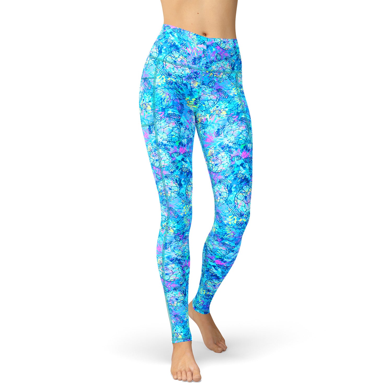 Spacefish Army Womens Turtle Tie Dye Leggings