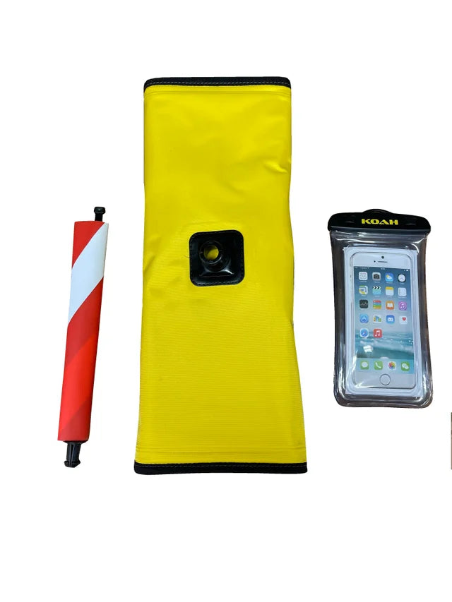 Koah Drybag Float with Flag 14x25in + Bonus Cell Case