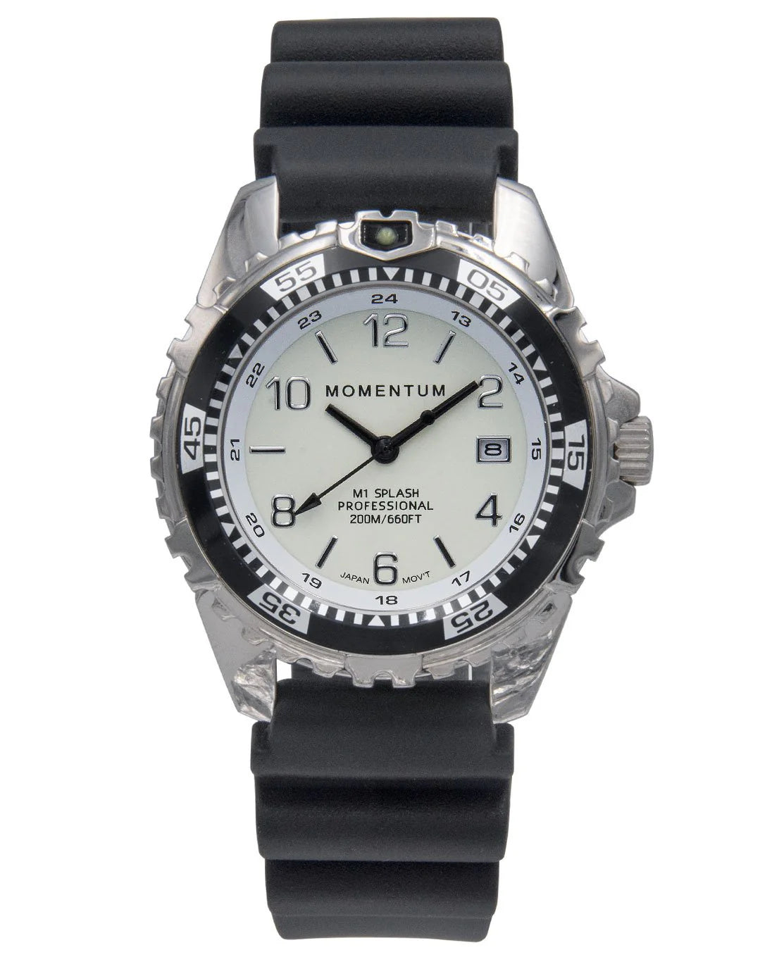 Momentum M1 Splash 38mm Oversized Ladies Dive Watch with Rubber Dive Strap