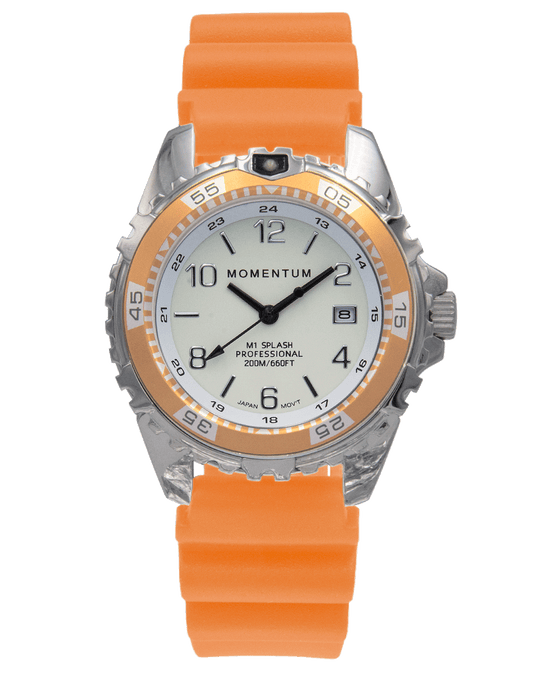 Momentum M1 Splash 38mm Oversized Ladies Dive Watch with Rubber Dive Strap