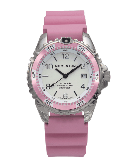 Momentum M1 Splash 38mm Oversized Ladies Dive Watch with Rubber Dive Strap